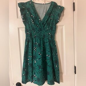 Floral Green Dress